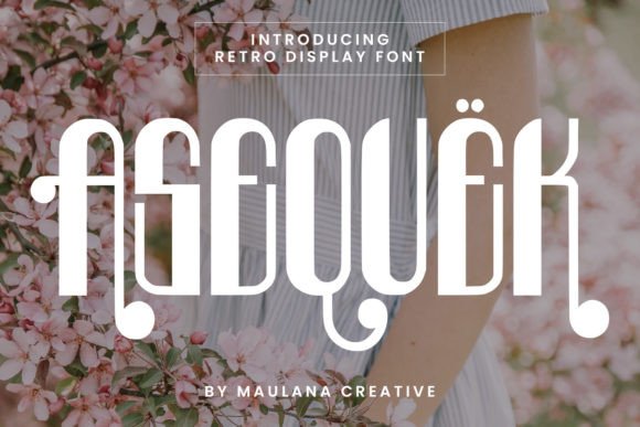 Asequek: A Retro Display Font for Quirky Brand Projects