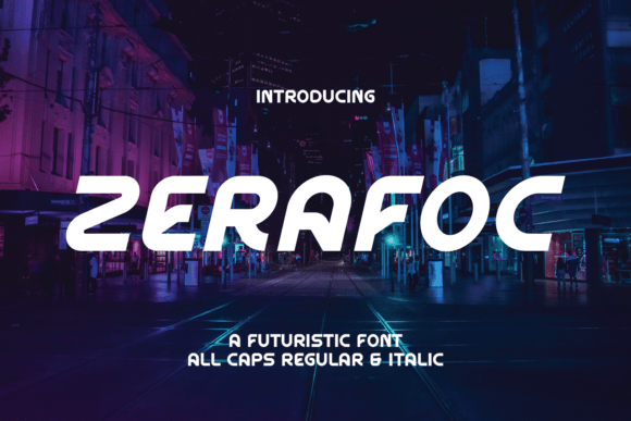 Zerafoc: The Futuristic Display Font for Crafters and Creators